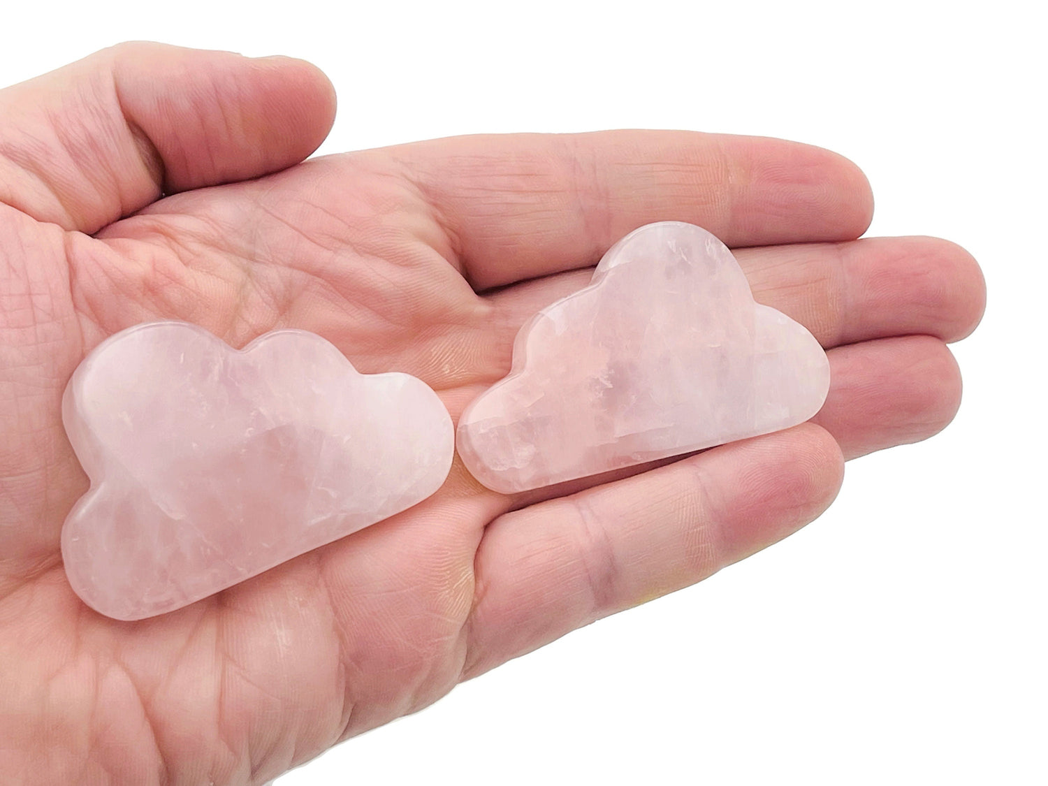 Nuage de quartz rose - Sculpture de nuage en cristal - Quartz rose nuageux - Cadeau mignon - CL1001