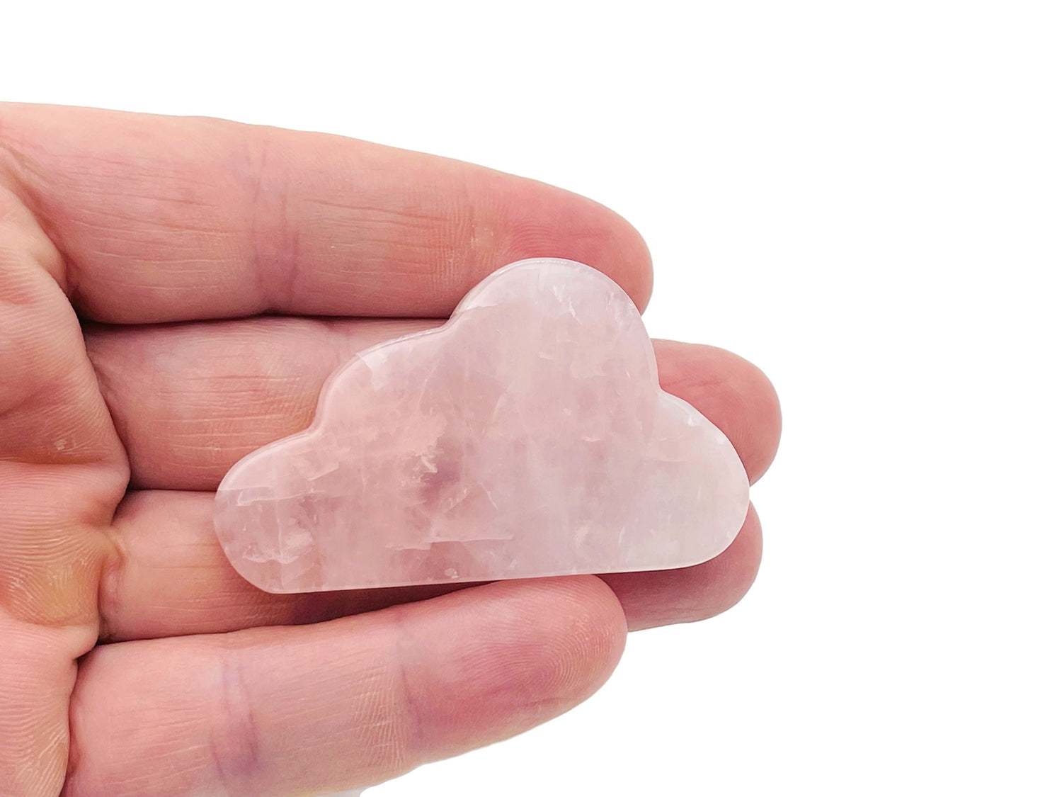 Nuage de quartz rose - Sculpture de nuage en cristal - Quartz rose nuageux - Cadeau mignon - CL1001