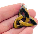 Celtic Knot Crystal Pendant with Trinity Crystals by GemstoneGO, featuring gemstone accents and intricate Celtic design.