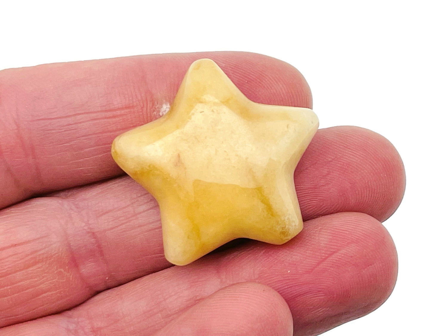 Yellow Jade Star Gemstone - 30mm - ST1051