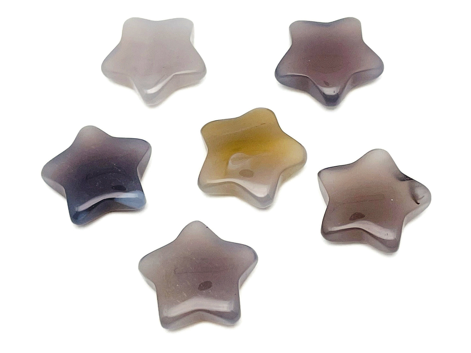 Grey Agate Star Gemstone - 30mm - ST1059