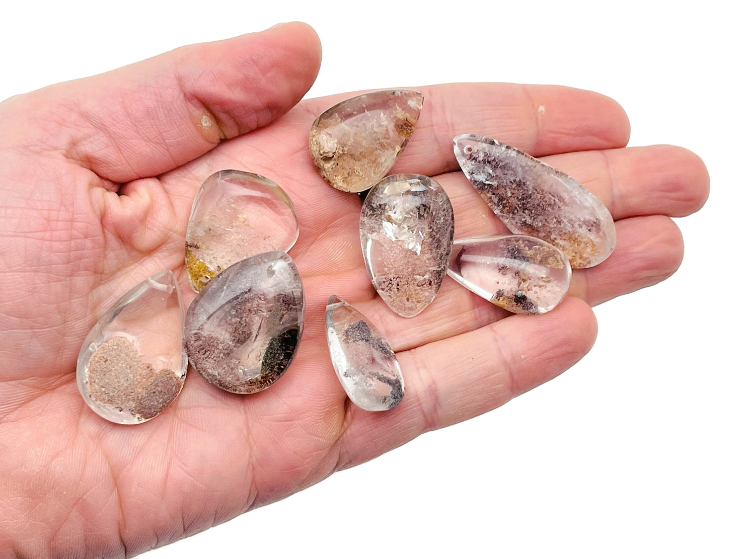 Pendentif en quartz lodolite - Pendentif en cristal - Colliers naturels - Pierre de guérison - Cadeaux - NC1200