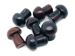20mm Chicken Bloodstone Jasper mushroom carved gemstone from GemstoneGO, featuring rich red and green natural stone patterns.