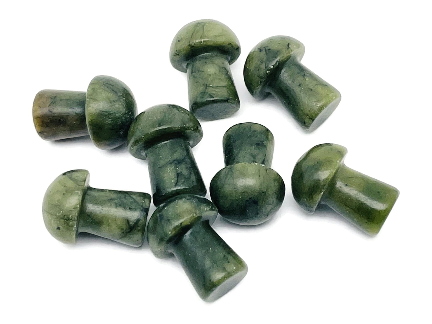 Nephrite Jade Mushroom Carved Gemstone - 20mm - MU1039