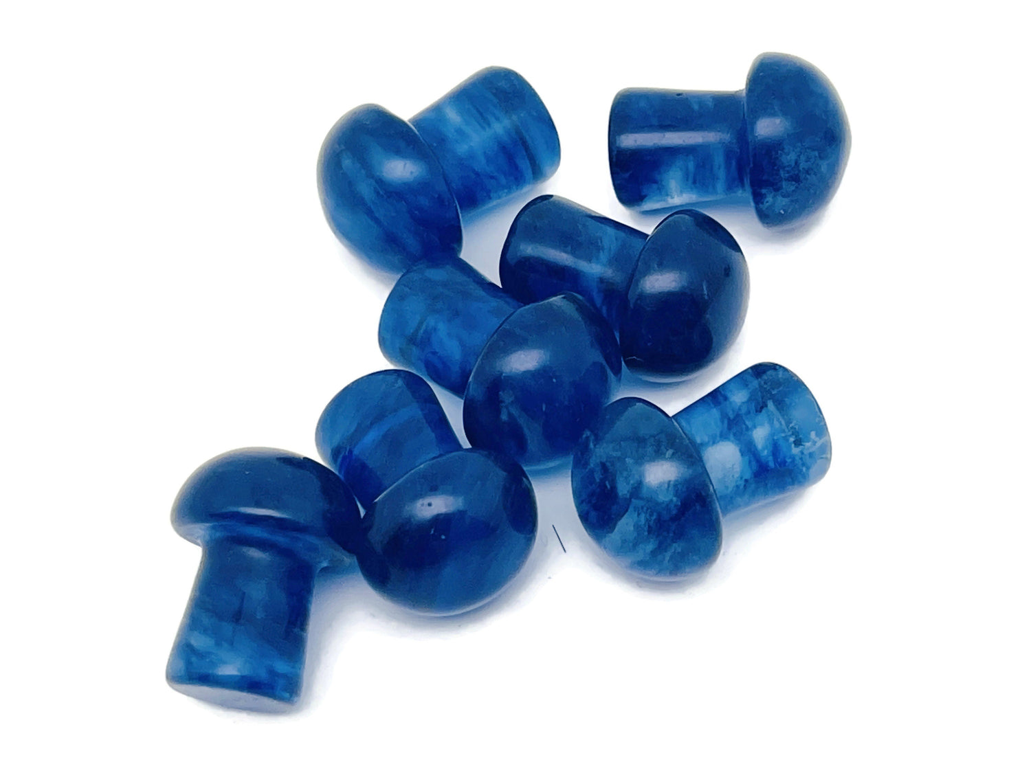 Blue Quartz Mushroom Carved Gemstone - 20mm - MU1042