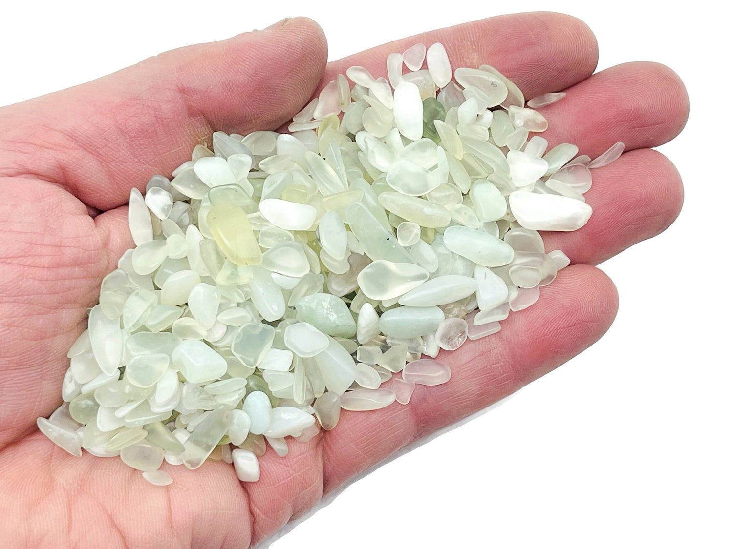 Nouveaux éclats de jade ?€? Éclats de pierres précieuses ?€? Éclats de cristal semi-polis - Cristal en vrac - 5-7 mm - CP1214