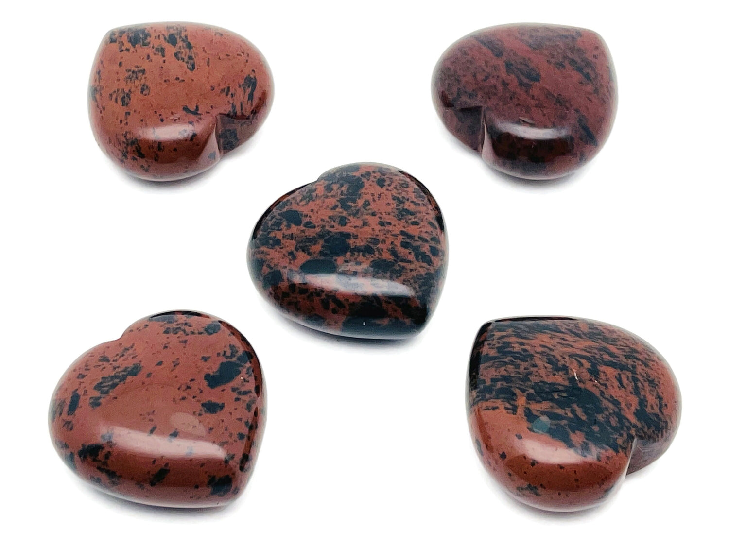 Mahogany Obsidian Heart Gemstone - 40mm - HE1246