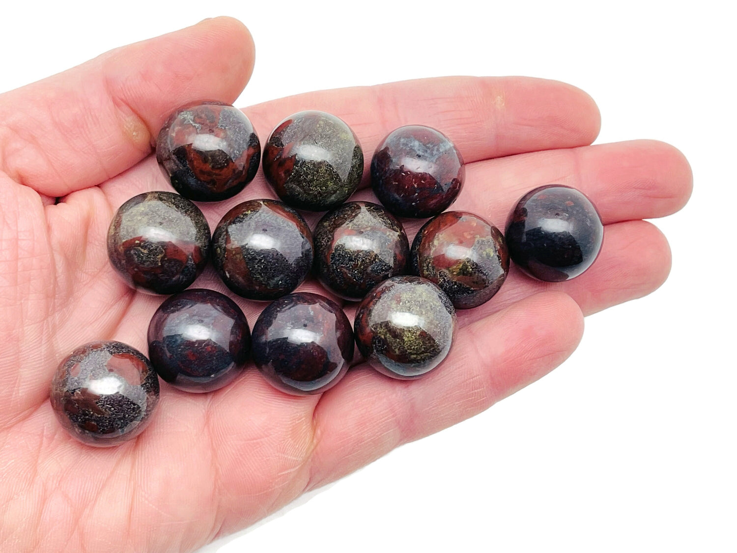 Chicken Bloodstone Jasper Sphere Gemstone - Crystal Ball - 20mm - SP1024