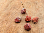 Red Jasper rough crystal incense holder with carved design, handmade gemstone stick holder for incense sticks.