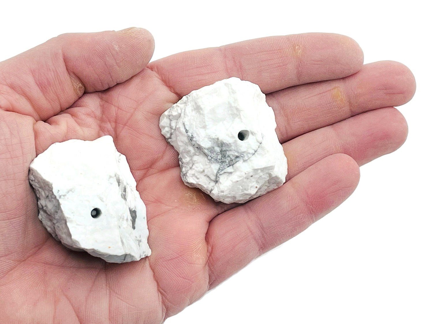 Howlite Rough Crystal Incense Holder - Crystal Incense Stick Holder - Handmade Carving - RS1022