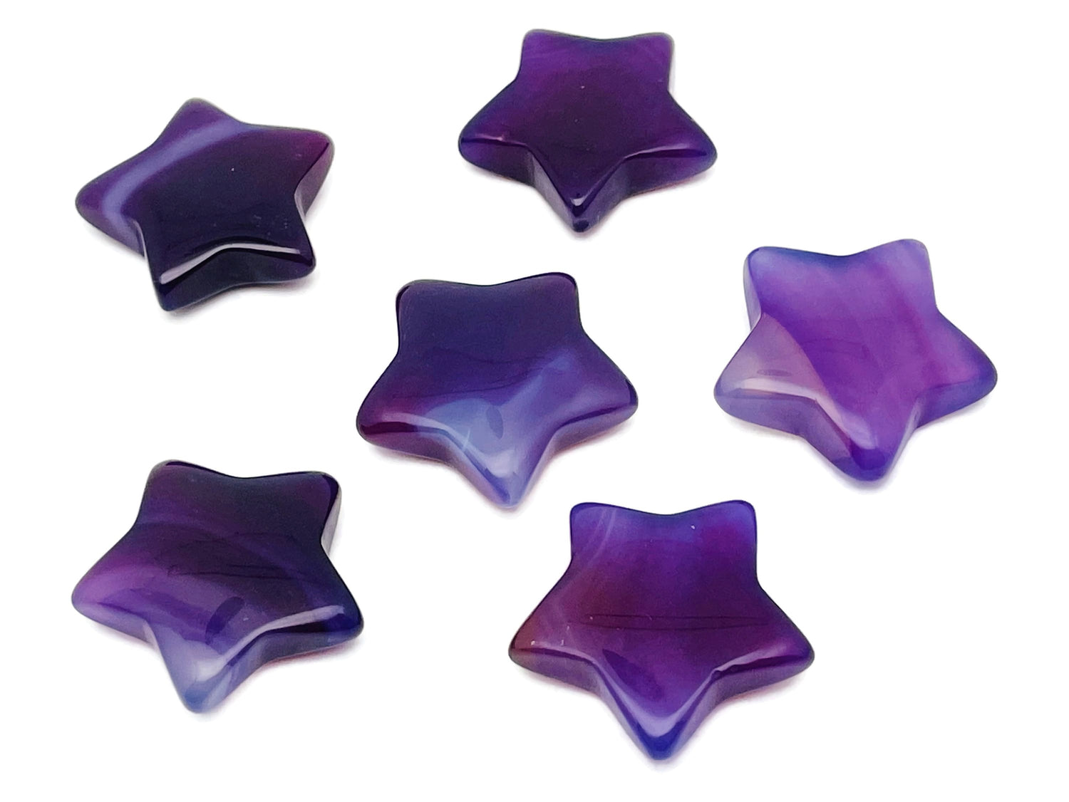 Purple Agate Star Gemstone - 30mm - ST1061