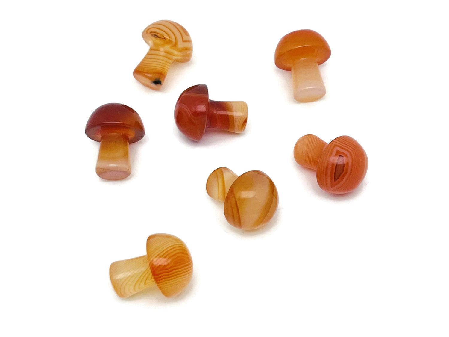 Champignon en cornaline ?€? Sculpture en cristal ?€? Champignon en cristal ?€? Sculpture de champignon en pierre naturelle ?€? 2 cm ?€? MU1029