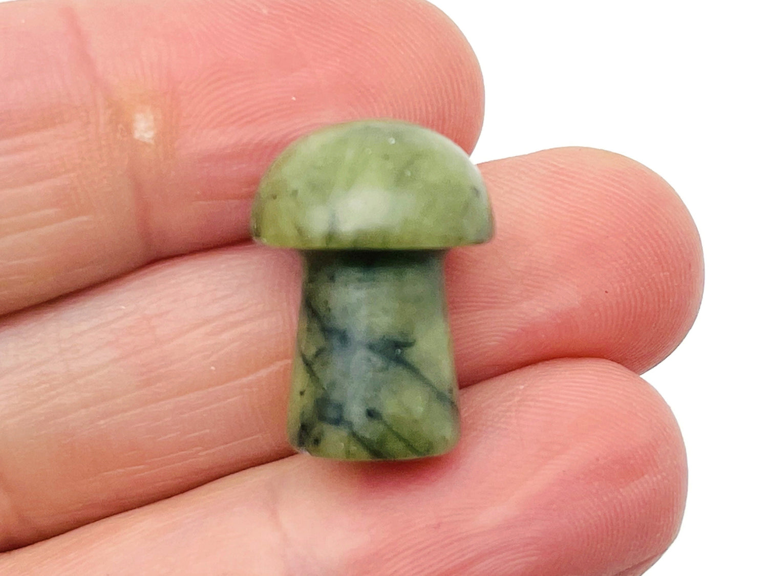 Nephrite Jade Mushroom Carved Gemstone - 20mm - MU1039