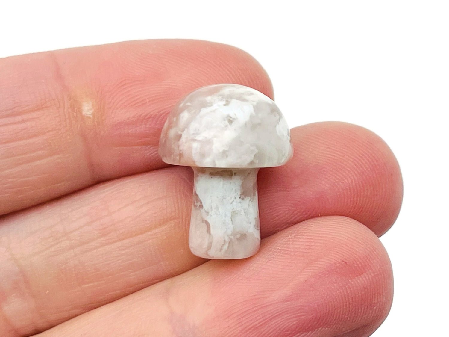 Agate Fleur Champignon Pierre Précieuse ?€? Sculpture en Cristal ?€? Champignon en Cristal ?€? Sculpture en Pierre Naturelle Champignon ?€? 2cm ?€? MU1041