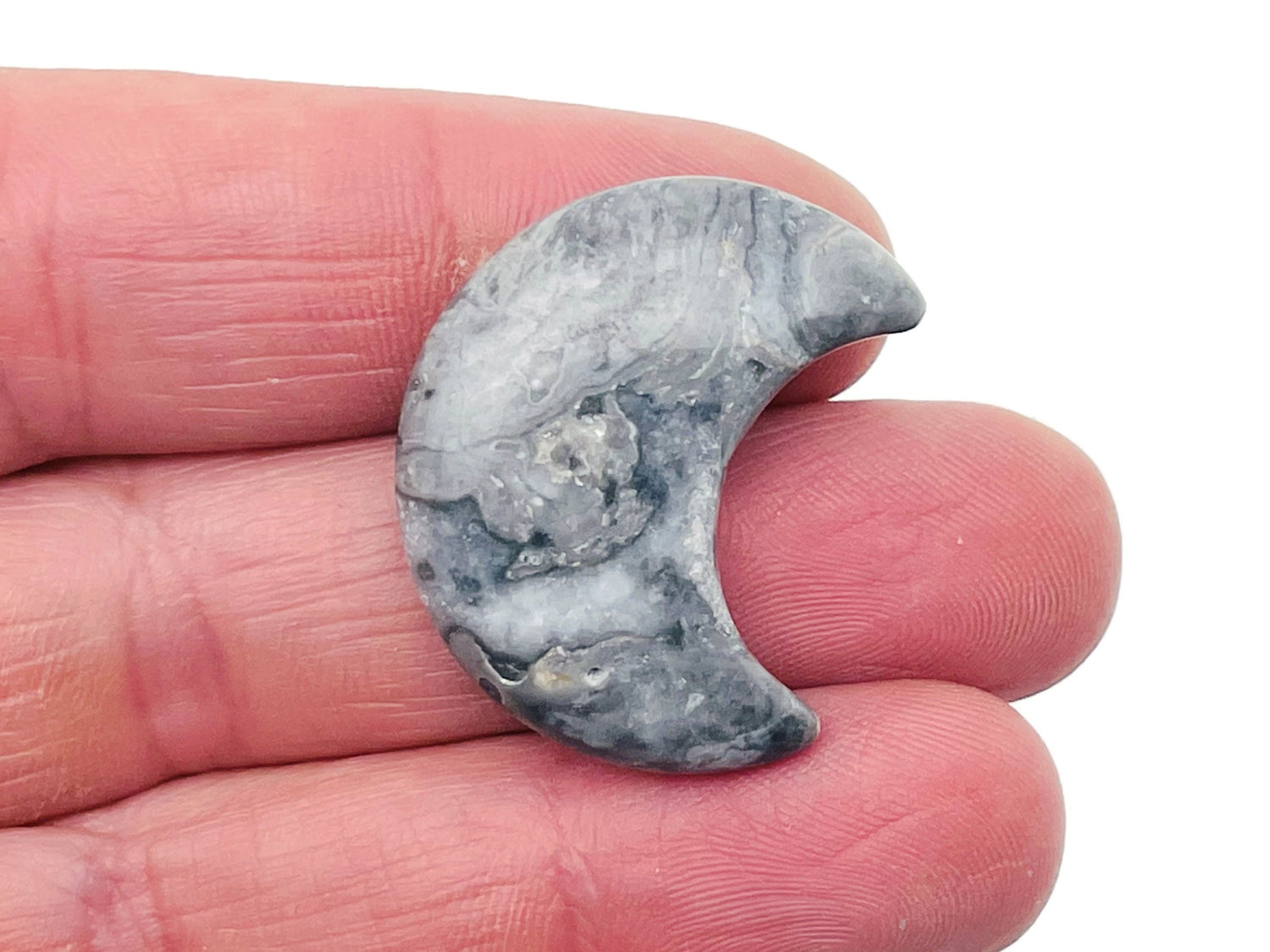 Picasso Jasper Gemstone Moon - 30mm - MO1066