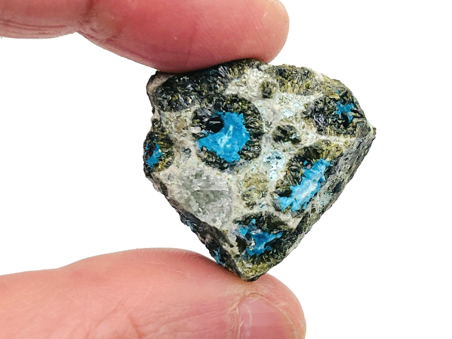 Raw Epidote with Copper Gemstone - RA1207