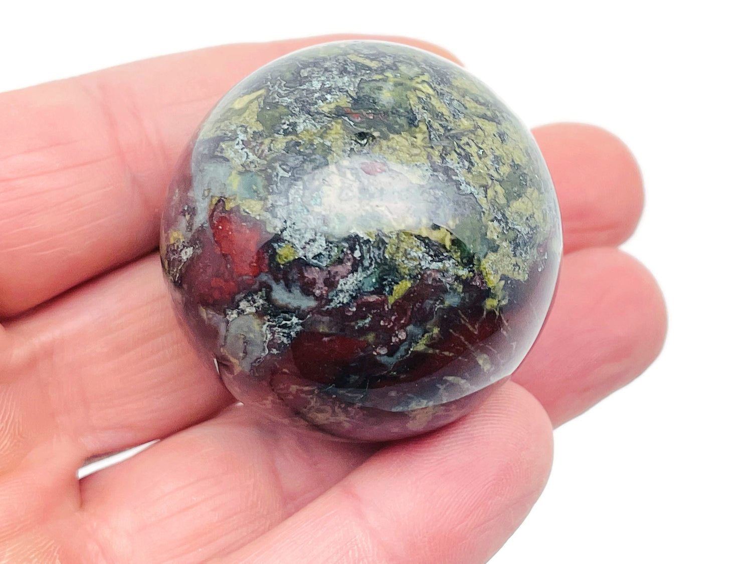 Dragon Blood Jasper Sphere Gemstone - Crystal Ball - 40-50mm - BA1012