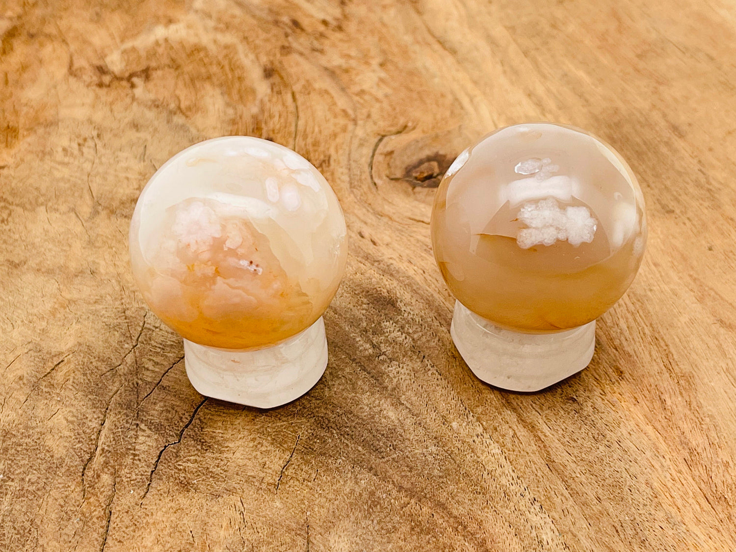 Sphère d'agate fleurie A++ ?€? Boule de cristal - Pierres de cristal de guérison ?€? Décoration en cristal ?€? 40-50 mm - BA1015