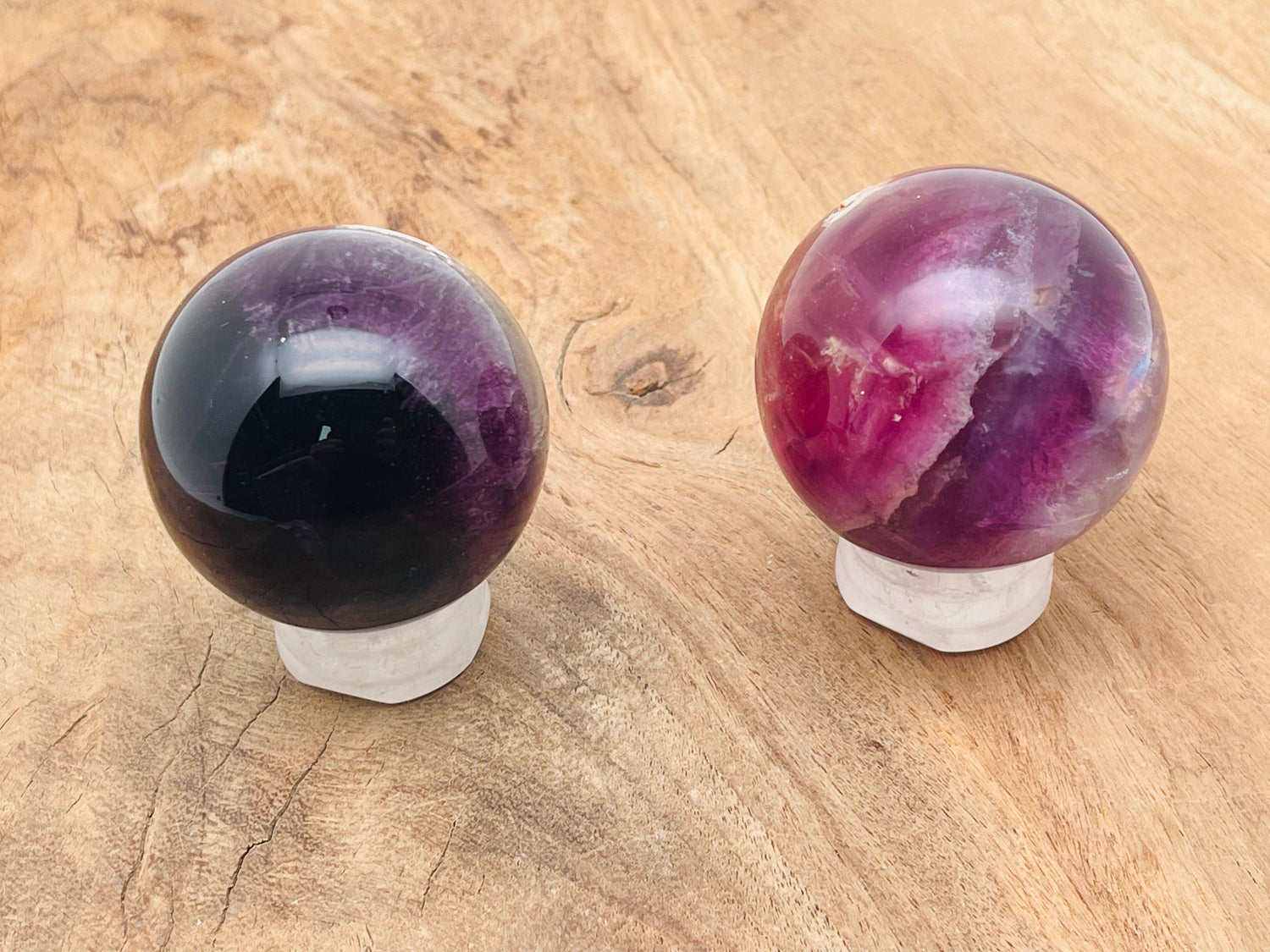 Purple Fluorite Sphere Gemstone - Crystal Ball - 40-50mm - BA1016