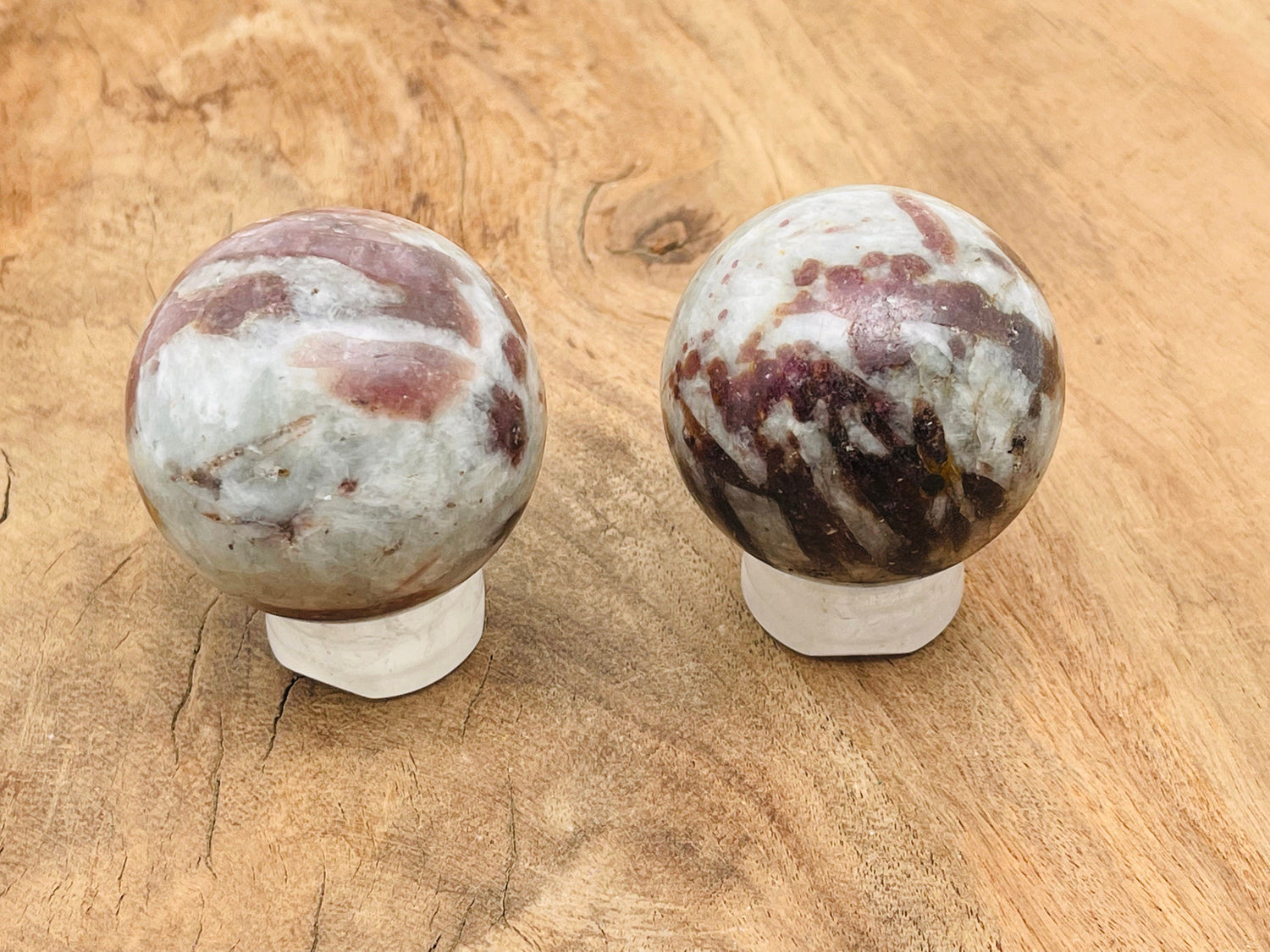 Pink Tourmaline Sphere Gemstone - Crystal Ball - 40-50mm - BA1024