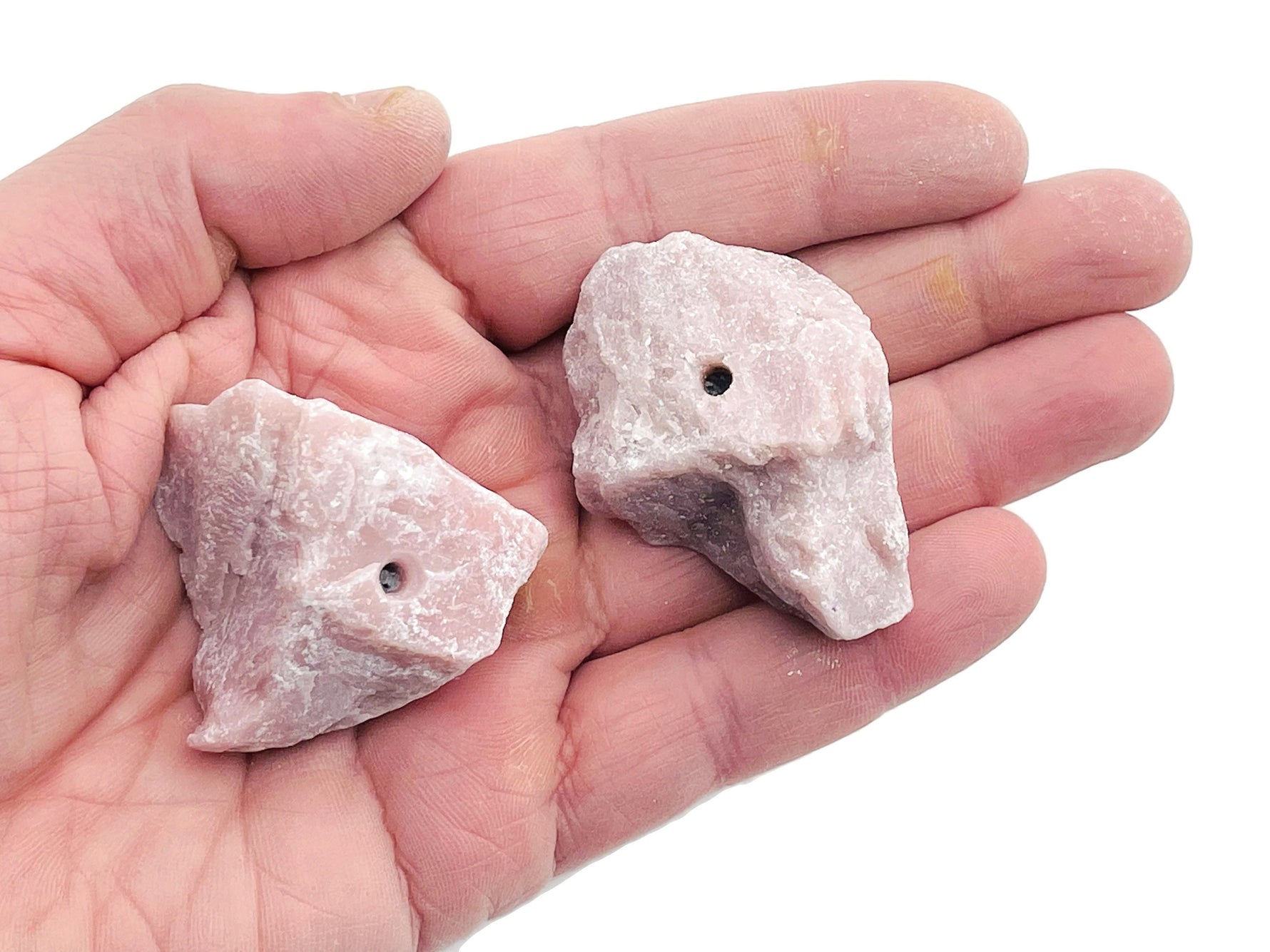Pink Opal rough crystal incense holder with carved design, handmade gemstone stick holder for incense sticks.