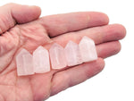 Large 25mm rose quartz gemstone from GemstoneGO showcasing its soft pink color and smooth polished surface.