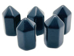 Polished 25mm black obsidian obelisk tower crystal from GemstoneGO, showcasing a sleek, glossy black stone sculpture.