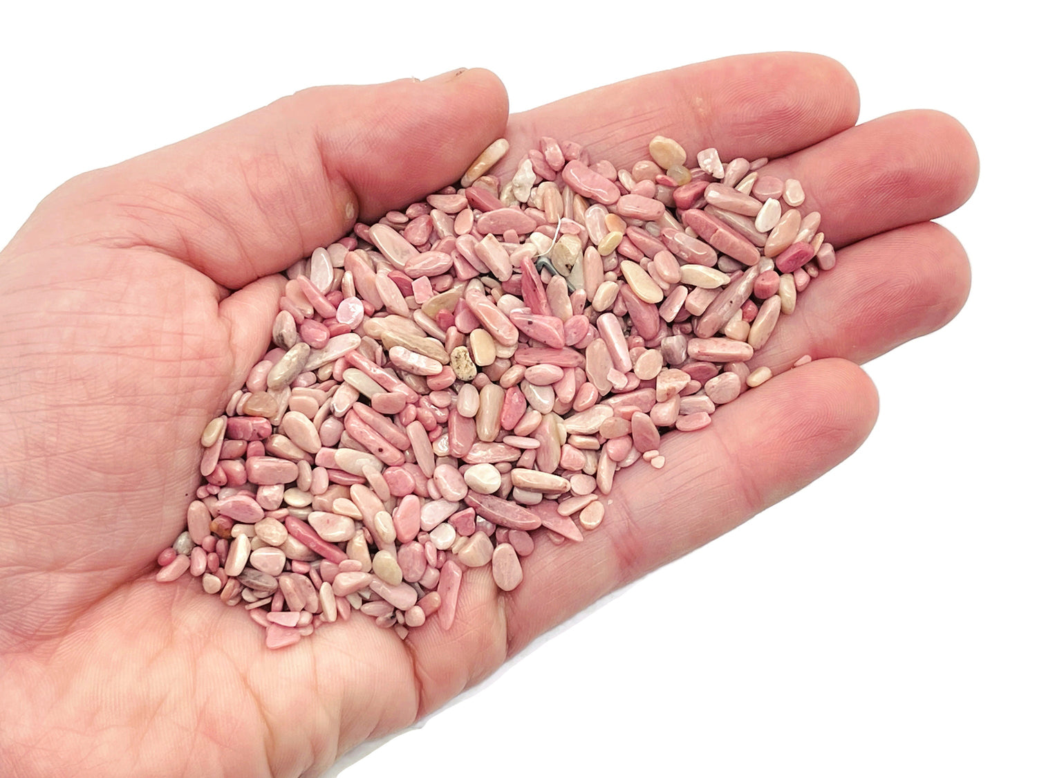 Pink Petrified Wood Crystal Chips - Semi Tumbled Stone - Bulk - 2-6mm - CP1222