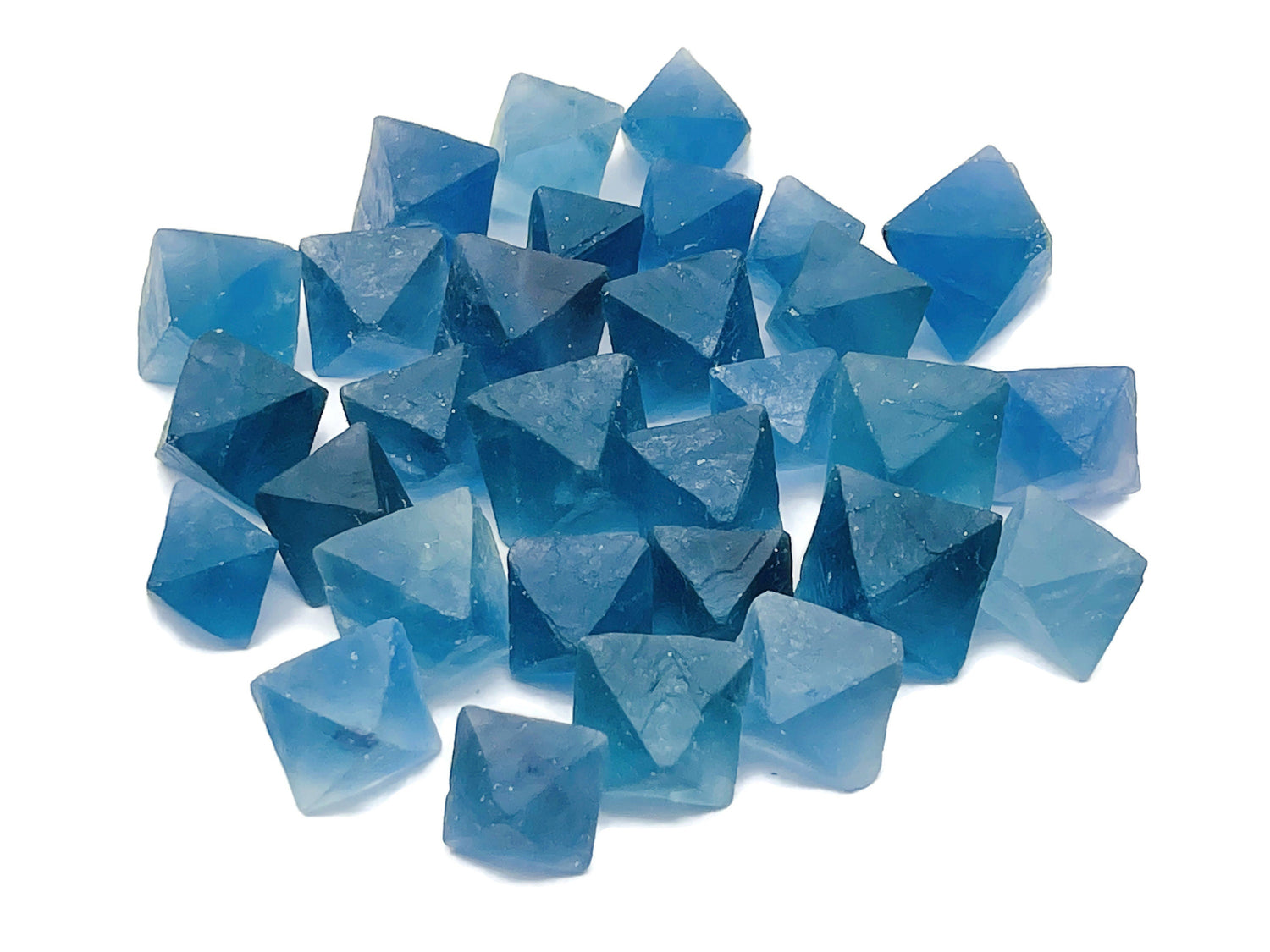 Blue Fluorite Octahedron - Tumbled Stone - TU1248
