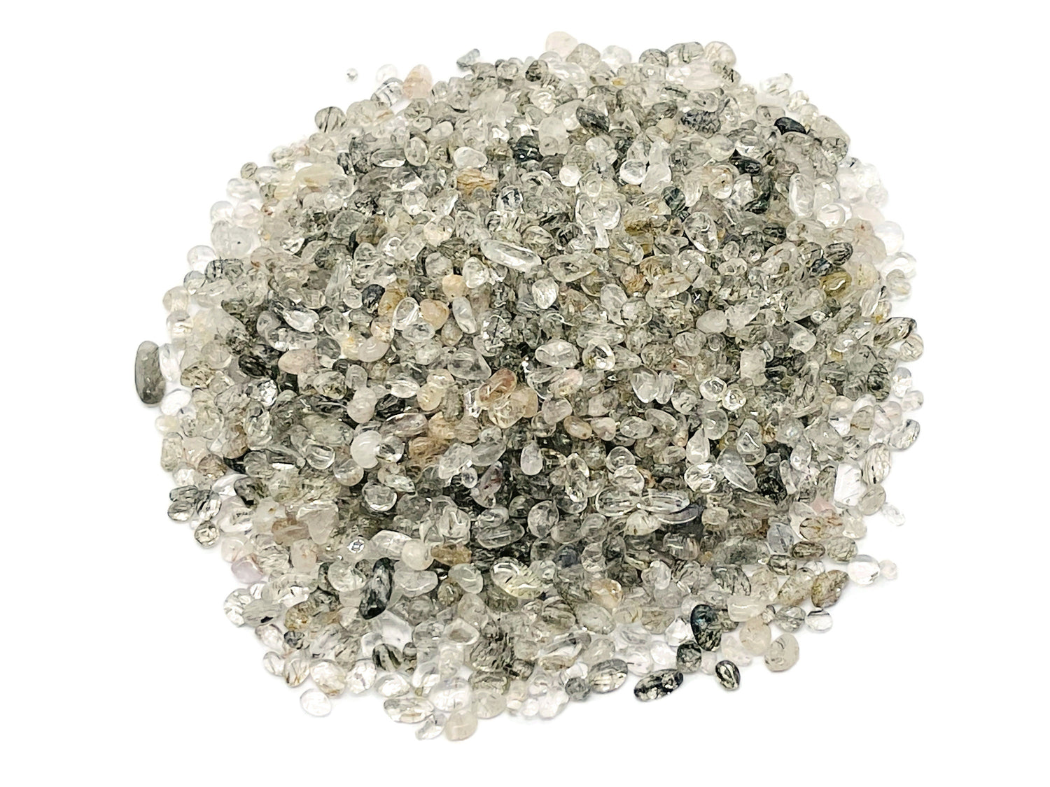 Green Tourmaline Crystal Chips - Semi Tumbled Stone - Bulk - 2-6mm - CP1025