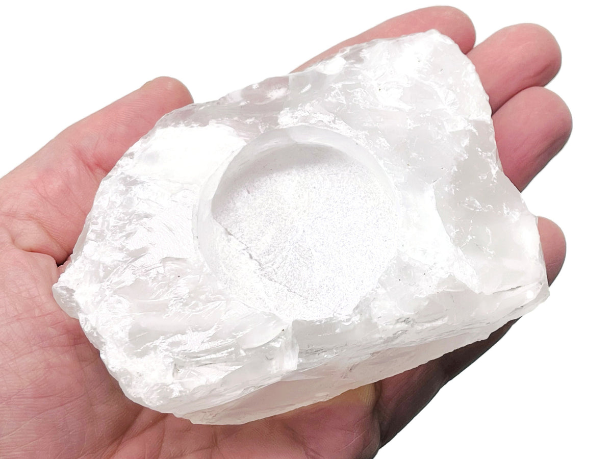 Crystal candle holder with gemstone crystals from GemstoneGO, designed for relaxation and decorative use.