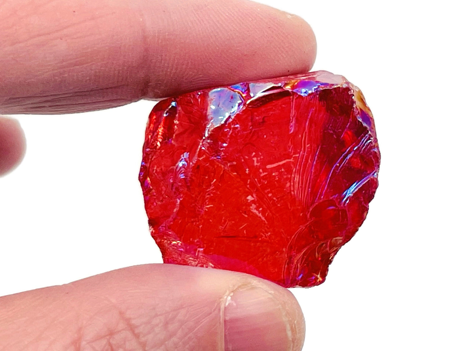 Raw Red Aura Quartz Gemstone - RA1257