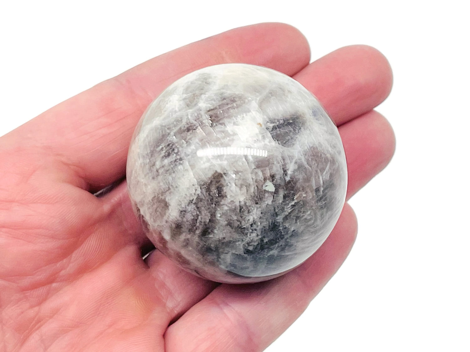 Moonstone Sphere Gemstone - Crystal Ball - 40-50mm - BA1039