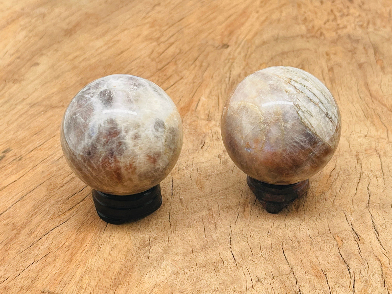 Moonstone Sphere Gemstone - Crystal Ball - 40-50mm - BA1039