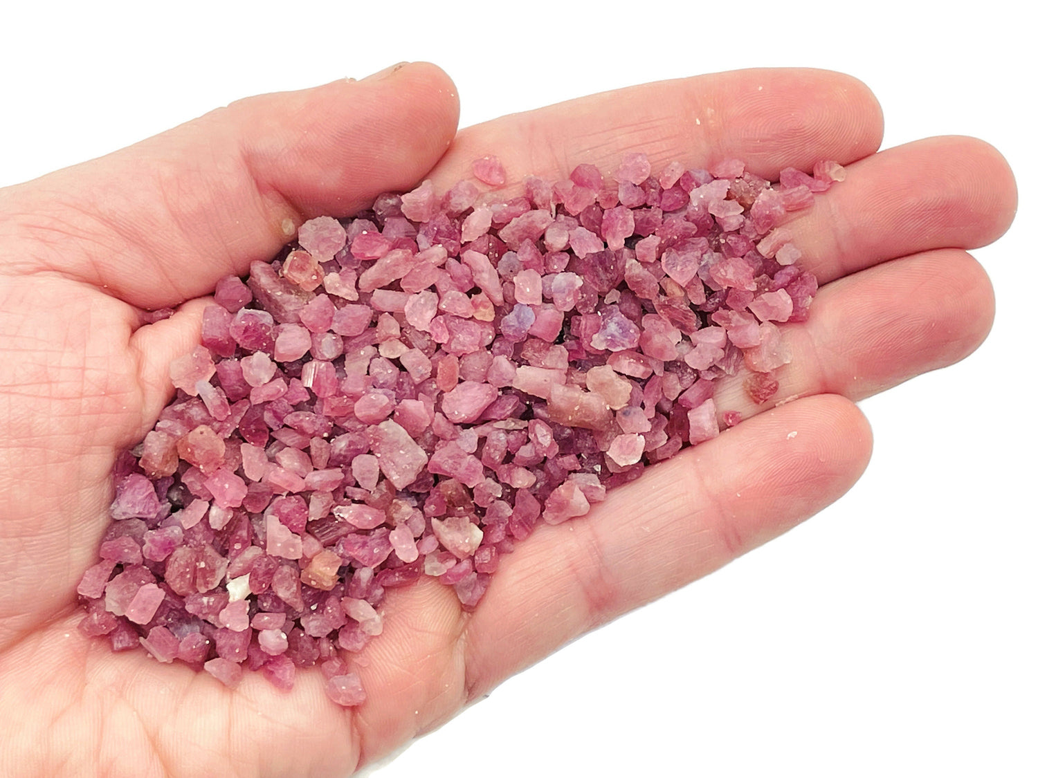 Pink Tourmaline Crystal Chips - Semi Stone - Bulk- 2-6mm - CP1221