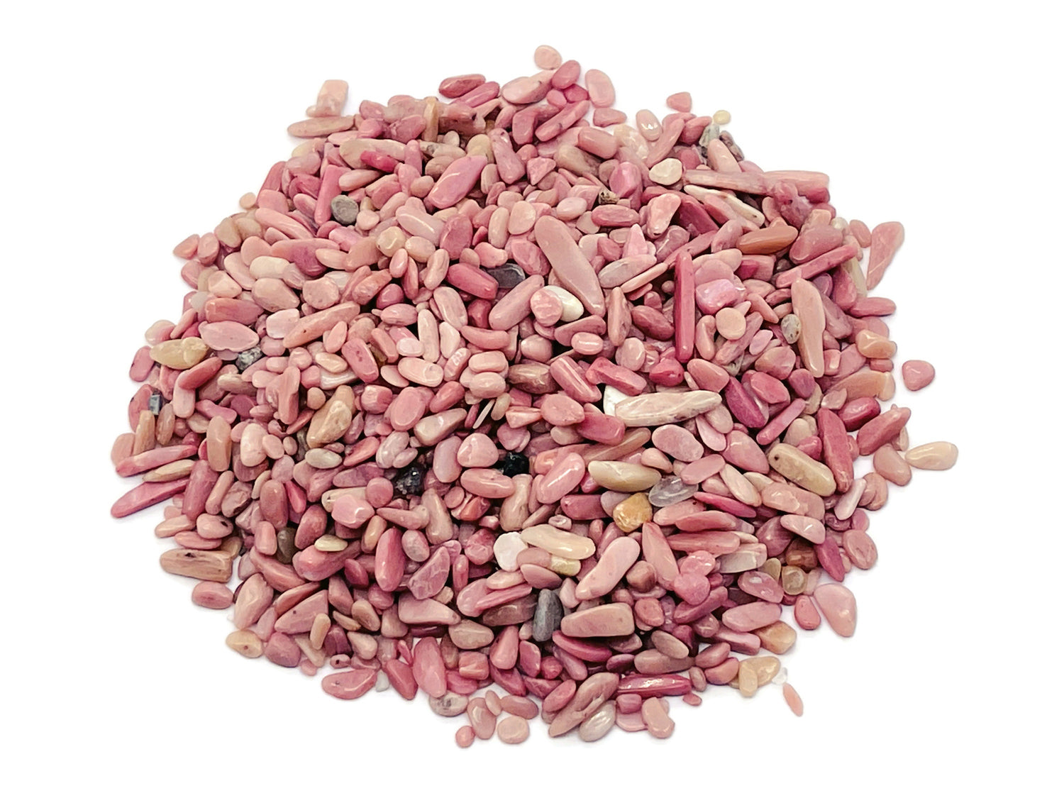 Pink Petrified Wood Crystal Chips - Semi Tumbled Stone - Bulk - 2-6mm - CP1222