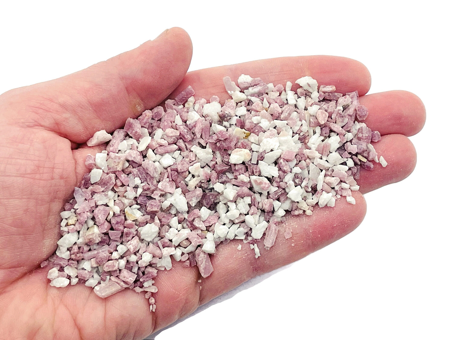 Pink Tourmaline Crystal Chips - Semi Tumbled Stone - Bulk - 2-6mm - CP1225
