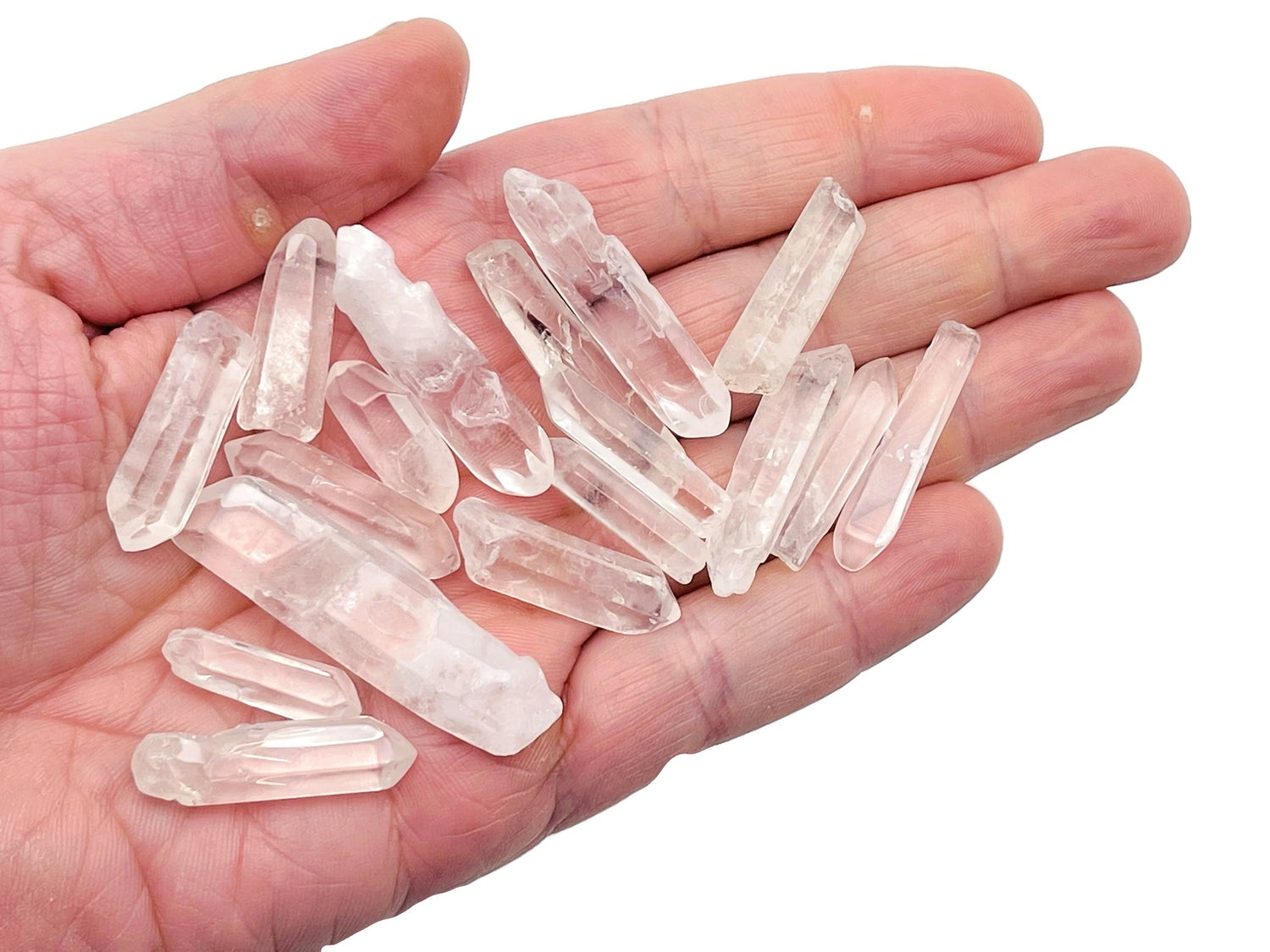 Pointe de quartz clair - Pierre de quartz clair pointue - Cristal clair - Pierre précieuse non montée - RA1145