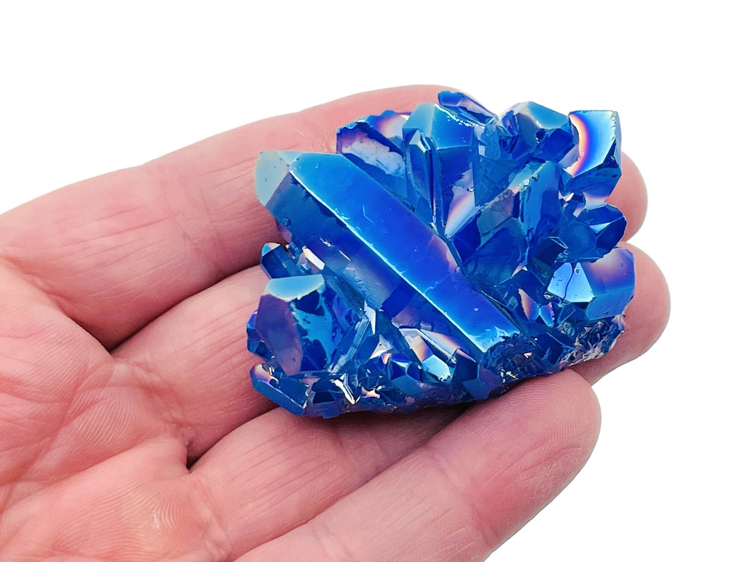 Blue Aura Quartz Cluster Raw Crystal - RA1272