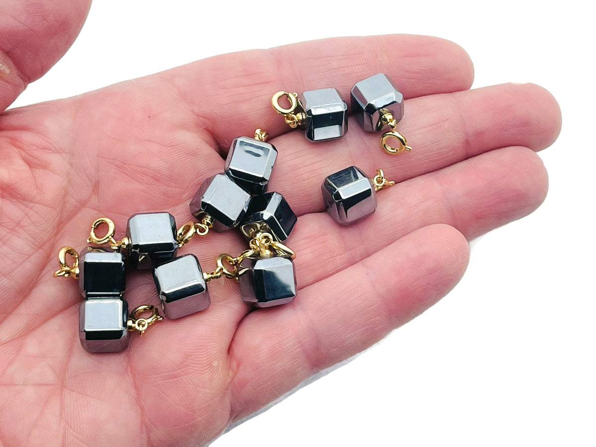 Square gemstone pendant from GemstoneGO featuring a terahertz cube design, perfect for jewelry making or as a decorative piece.