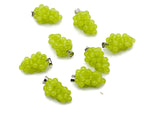 Green agate grape crystal pendant with gemstone details, showcasing a vibrant crystal grape design by GemstoneGO.