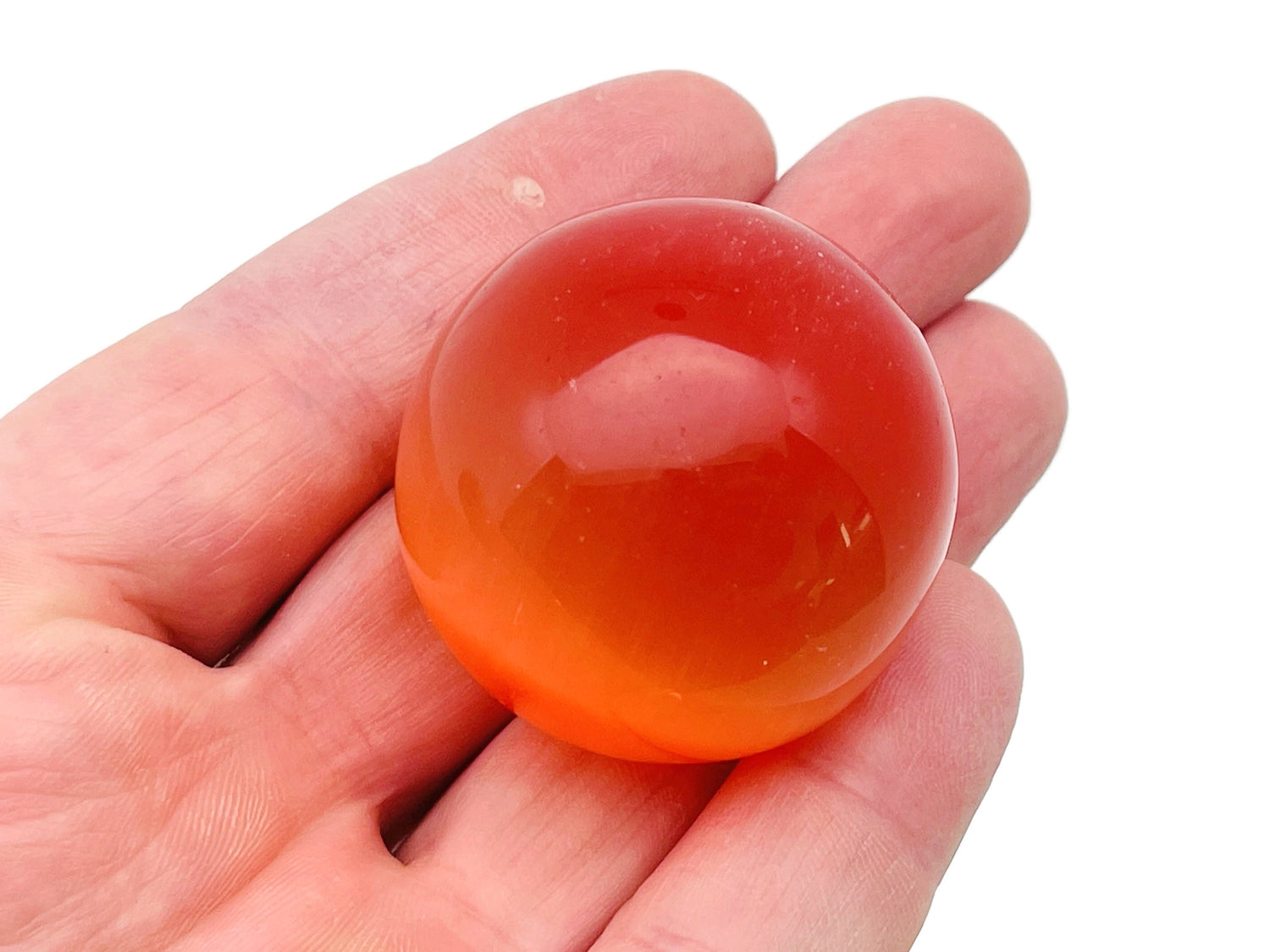 Orange Cats Eye Sphere Gemstone - Crystal Ball - 40mm - BA1042