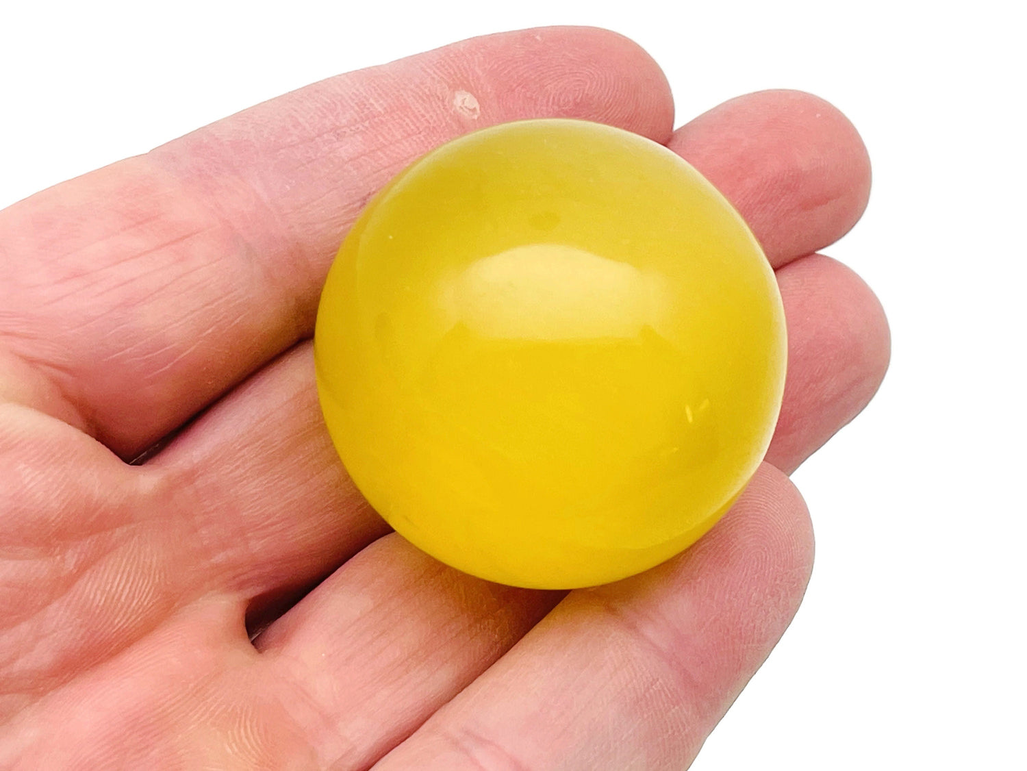 Yellow Cats Eye Sphere Gemstone - Crystal Ball - 40mm - BA1043