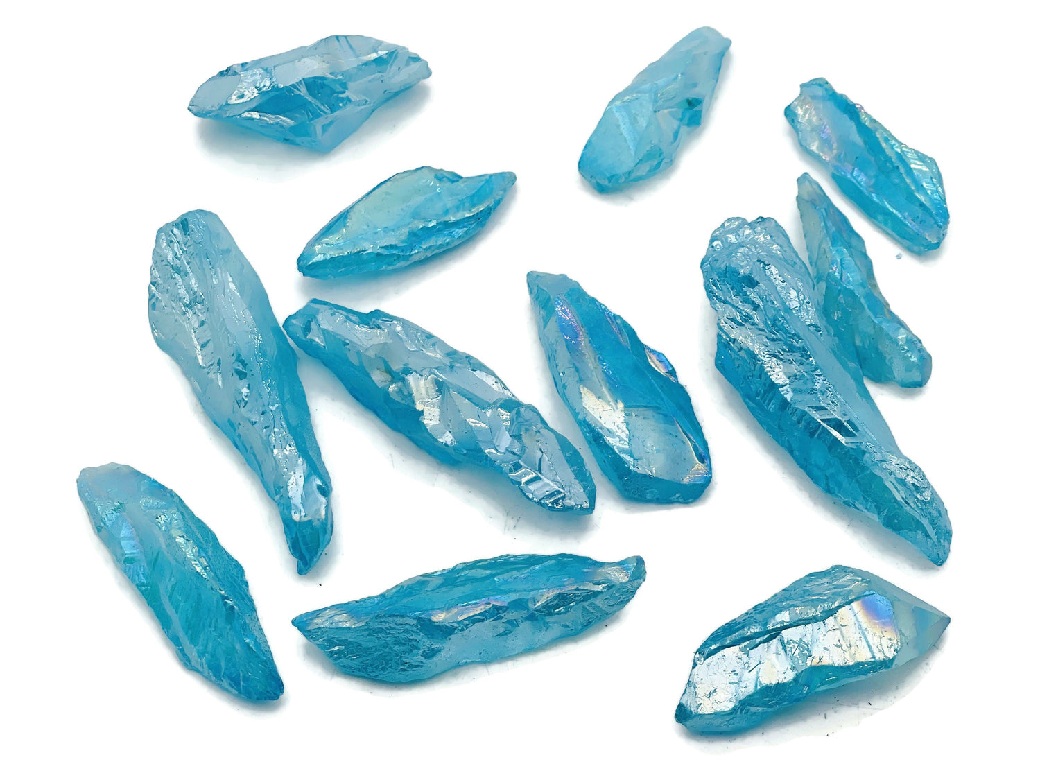 Blue Aura Quartz Point Gemstone - Raw Stone - RA1244