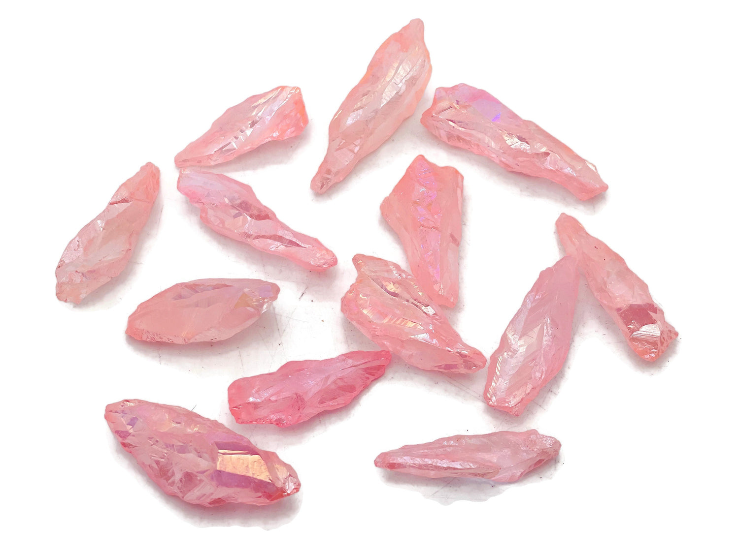 Pink Aura Quartz Point Gemstone - Raw Stone - RA1247