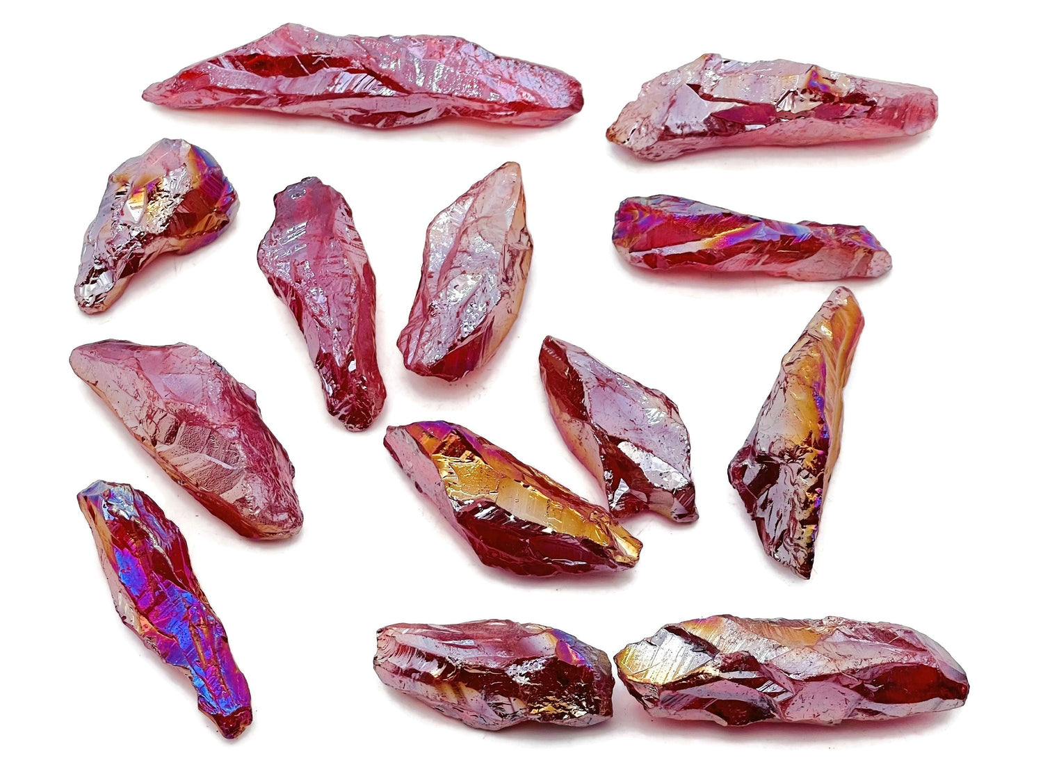 Red Aura Quartz Point Gemstone - Raw Stone - RA1248