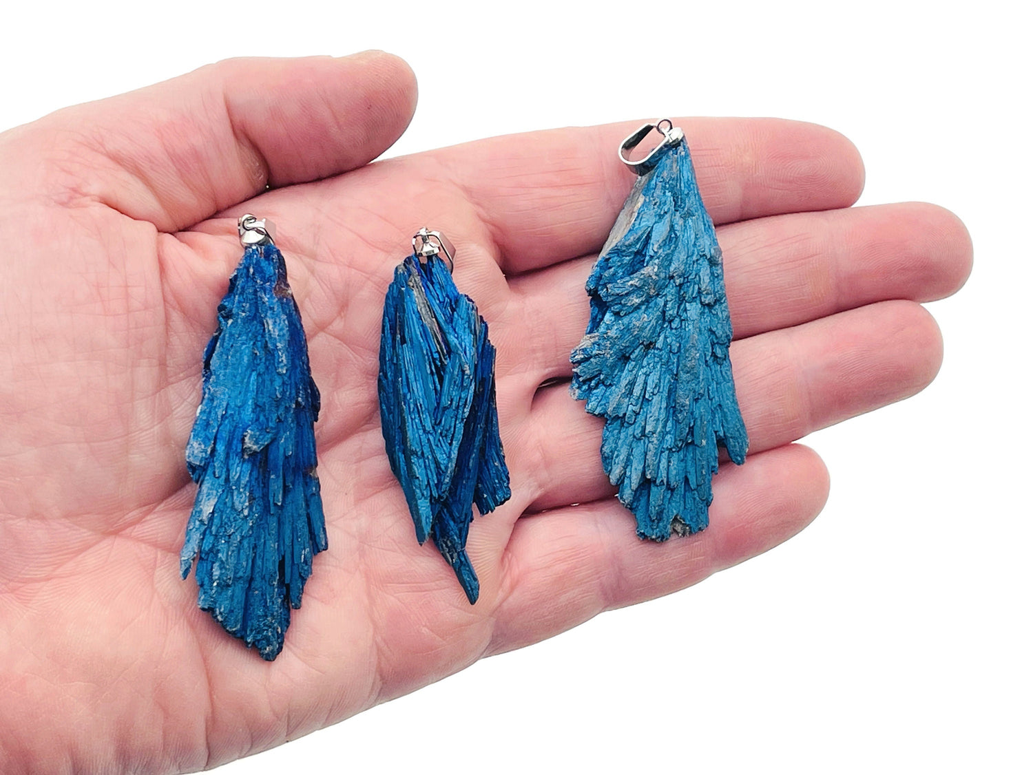 Blue Kyanite Fan Crystal Pendant - NC1238