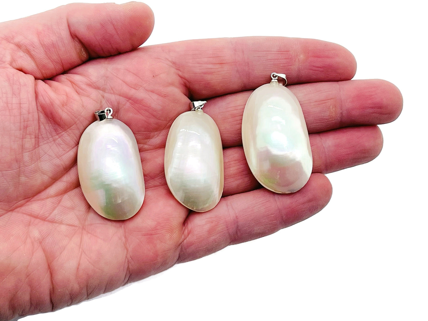 White Natural Pearl Pendant - Making Jewelry - Bulk Crystal - NC1231