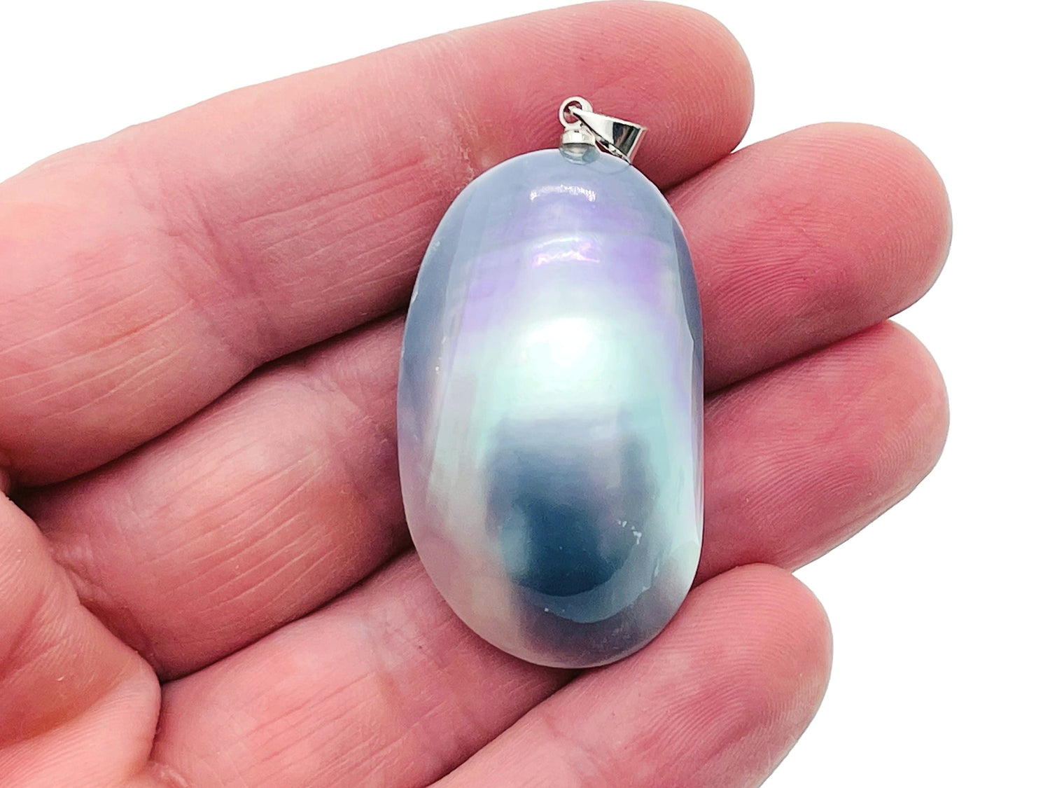 Blue Natural Pearl Pendant - Making Jewelry - Bulk Crystal - NC1233