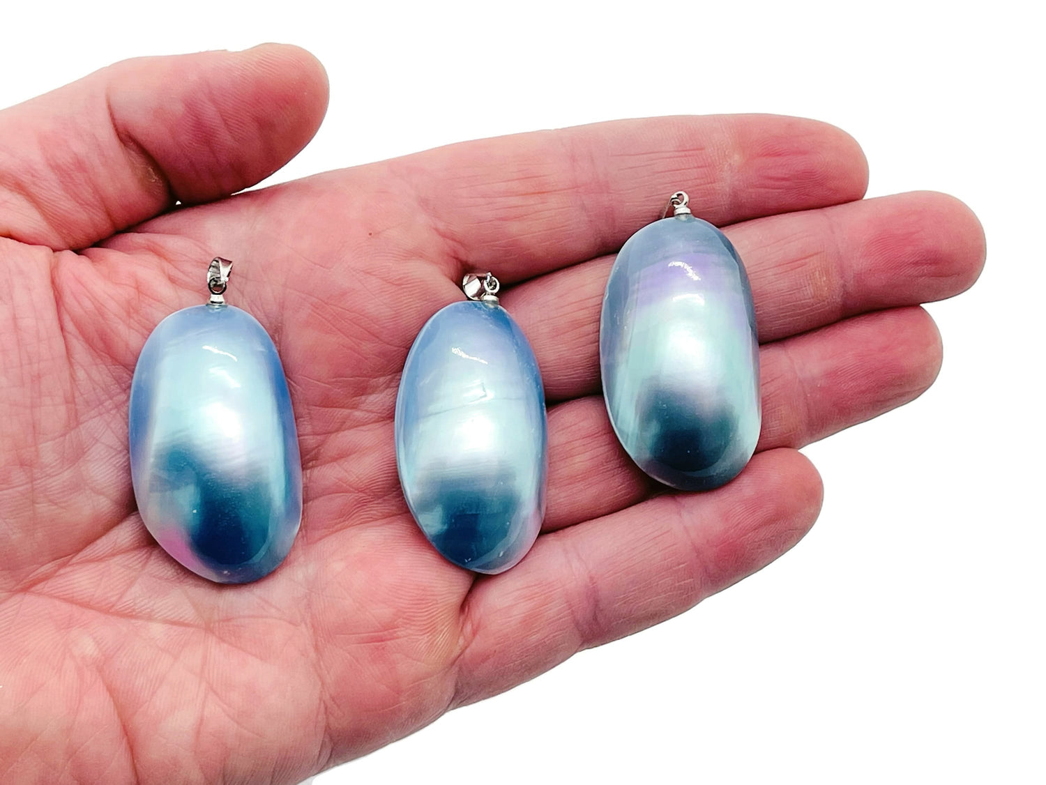 Blue Natural Pearl Pendant - Making Jewelry - Bulk Crystal - NC1233